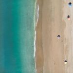 plaża i morze widziane z góry