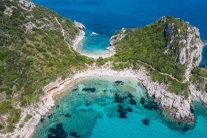plaża Porto Timoni na Korfu, Grecja