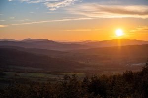 widok na góry Beskidu Niskiego