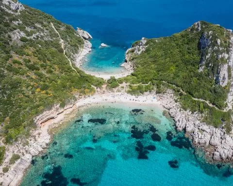 plaża Porto Timoni na Korfu, Grecja