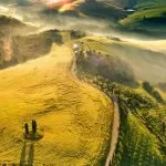 krajobraz toskanii z lotu ptaka